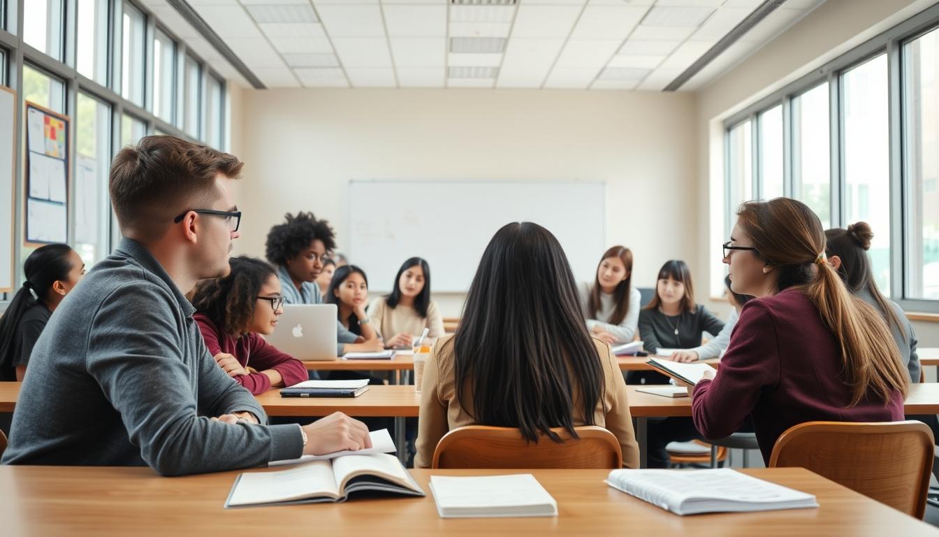 Student preparing for exams with study materials